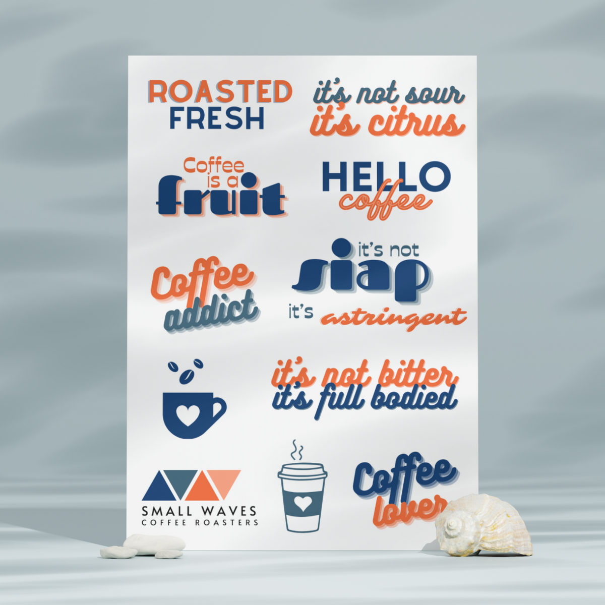 Sticker pack (Coffee quotes)